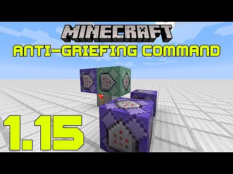 Spawn Protection / Anti-Griefing System | Minecraft Tutorial 1.15 Command