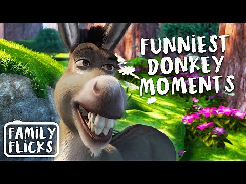 All the Funniest Donkey Moments from Shrek | Family Flicks