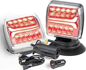 VULCAN Wireless LED Towing and Trailer Light Kit For Trucks, Trailers, RVs, SUVs, and Boats