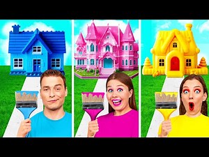 One Colored House Challenge by Fun Teen