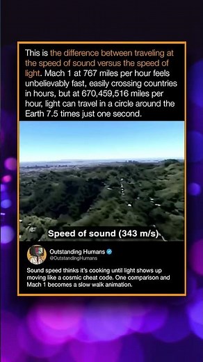 This is the difference between traveling at the speed of sound versus the speed of light.