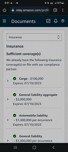 Amazon Relay How to Update or Change Carrier Insurance