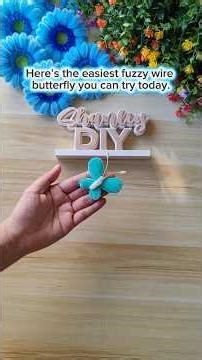 Watch how to make an easy fuzzy wire butterfly #fuzzywirecrafts #pipecleanercrafts