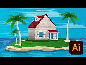Beautiful Nature Landscape Illustration | Adobe Illustrator Tutorial | Q-Tube