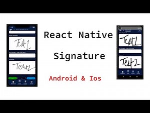React Native Signature | Signature React Native | React Native