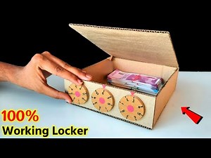 How to make a Simple working safe locker machine | Card board easy Toy | Mini working Locker