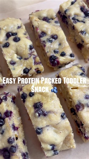 Blueberry Cottage Cheese Slice — Easy Protein-Packed Toddler Snack