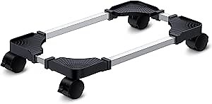 Computer Tower Stand - Adjustable PC Stand for Most Desktop Towers - Elevate and Organize Your Desktop - Mobile CPU PC Holder Cart Riser Printer