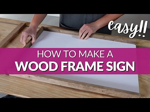 DIY Farmhouse Sign Frame | How to Make a Wood Sign