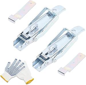 2 Pcs Utility Trailer Lift Gate Latches, RV Trailer Gate Latch Handle Parts for RV Camper Caravan Replacement Accessories