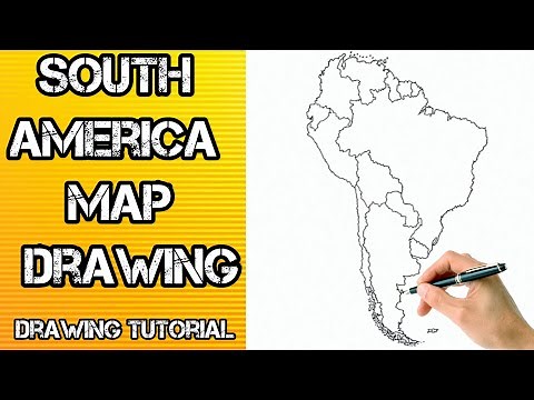 Learn how to draw South America Map | How to draw a map | World map drawing