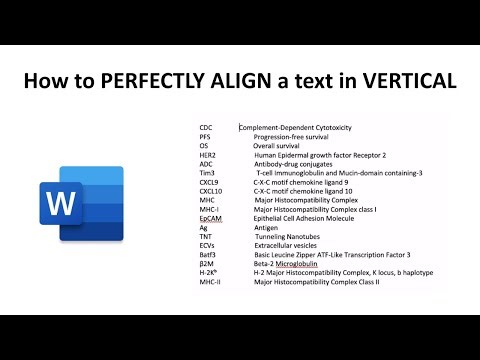 How to PERFECTLY align a text in vertical on Microsoft Word