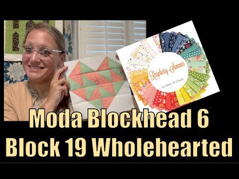 Week 19 Wholehearted MODA Blockheads 6 #moda #modablockheads #wholehearted #sewing