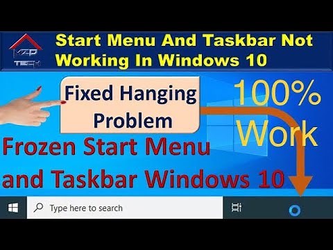 Taskbar not responding | Taskbar not working | start menu and taskbar not responding in windows 10