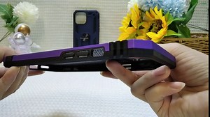 Compatible for Samsung Galaxy A01 Case (US Version) with HD Screen Protector, Gritup Military-Grade Defender Protective Phone Case with Car Ring Holder Kickstand for Samsung A01 Black