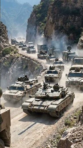China’s Massive Military Convoy in the Mountains – Modern Weapons on the Move AI #ChinaMilitary