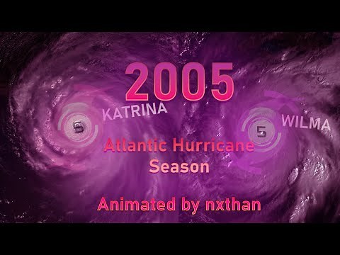 2005 Atlantic Hurricane Season Animation [4K HD]