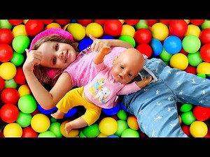 Kids pretend to play with baby dolls | Delivery service for toys & routines with Baby Born doll.
