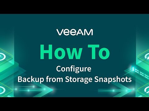 How to configure Backup from Storage Snapshots