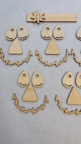 Scarecrow Face Wood Cutouts, Laser Cut Fall Craft Blanks, DIY Fall Craft Cutouts, Scarecrow Face Blanks, Wooden Face Blanks - Etsy