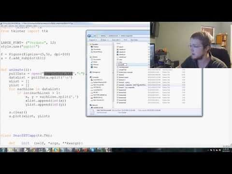 Live Matplotlib Graph in Tkinter Window in Python 3 - Tkinter tutorial Python 3.4 p. 7