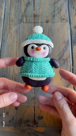 DIY Fondant Penguin Tutorial with Matching Hat and Sweater