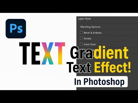 How to Add Gradient Multi-Color Effect to Text in Photoshop | Easy Step-by-Step for Beginners