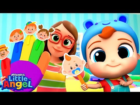Finger Family Puppet Party🖐️ | Little Angel | Kids TV Shows Full Episodes
