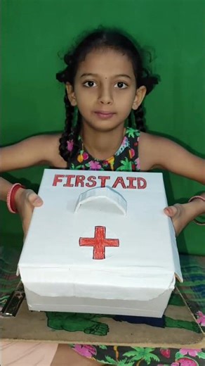 💊🩺 Making of "First Aid" kit using cardboard box 🎁#shorts #youtubeshorts#firstaid#youtube