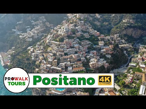 Positano, Italy Walking Tour 🇮🇹 | Amalfi Coast Hillside to Spiaggia Grande | 4K 60fps