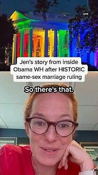 Jen’s story from inside Obama WH after HISTORIC same-sex marriage ruling