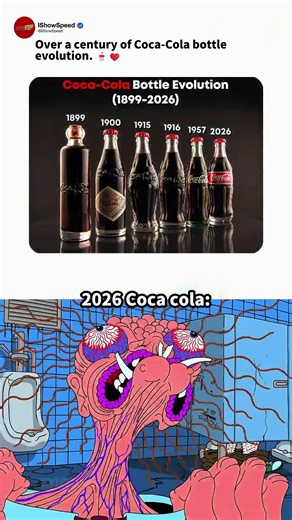 Coca-Cola Bottles Through the Years ❤️ #usa