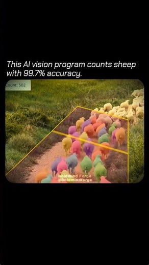 AI That Counts Sheep With 99.7% Accuracy 🐑🤖 | Smart Farming Tech #shorts #trending