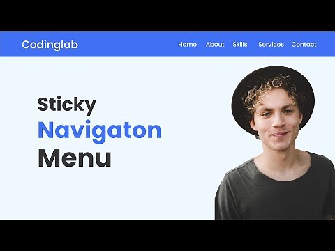 How to Create Sticky Navigation Bar in HTML CSS and JavaScript