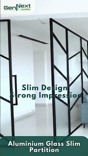 Aluminium Glass Slim Partition – Style That Defines Spaces #gennext #upvc #aluminium #interiordesign