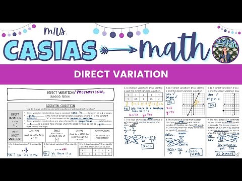 Direct Variation | Algebra 1 Lesson