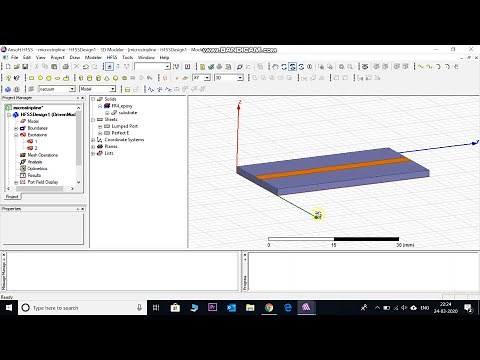 Design and Simulation of 50 Ω microstrip line using HFSS