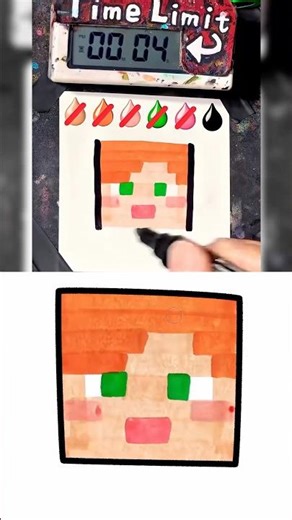 【ASMR】Drawing Alex(Minecraft) in 30Sec (Remake by 김겹살 Winnie)
