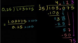 Dividing by a multi-digit decimal