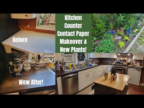 Affordable Kitchen Counter Makeover | Contact Paper Butcher Block