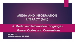 MEDIA AND INFORMATION LITERACY (MIL) - SlideServe