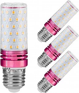 E26 LED Corn Light Bulbs,12W Warm Light 3000K, Equivalent to 100W E26 Halogen Bulbs,AC 110-220V, 360° Beam Angle,Edison Screw SES LED Corn Lamp, Not Dimmable, Pack of 4