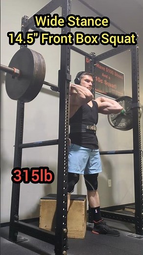 315lb Front 14.5" Box Squat (176lb BW to Parallel Depth)