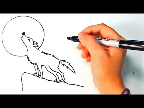 How to draw a Wolf for Kids | Wolf Easy Draw Tutorial