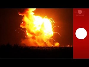 Close-up footage: NASA Antares rocket explodes seconds after takeoff