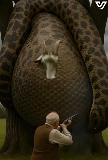 Rescue Goat from Giant Python #Shorts