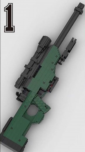 CSGO awp rifle toy gun that works reload custom LEGO set