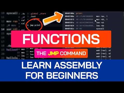How to Make Functions in Assembly: The JMP Command | Beginner Assembly Tutorial | x86-64 Assembly