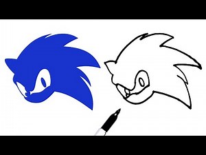 How To Draw SONIC Logo ~ EASY!