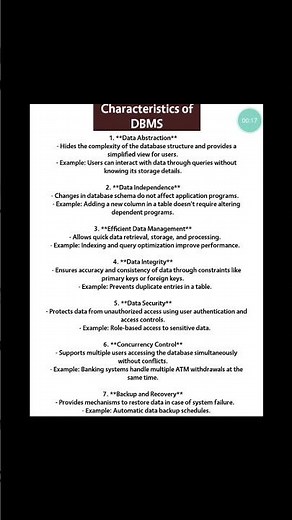 Key Characteristics of DBMS | Features of Database Management Systems Explained